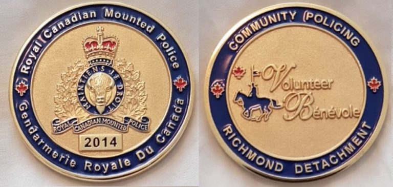 RCMP Richmond 2014 Challengecoins ca