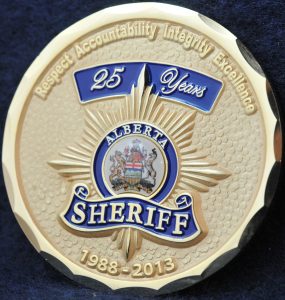 Alberta Sheriff 25 years 1988-2013