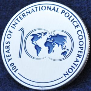 INTERPOL 100 years of International Police Cooperation Silver