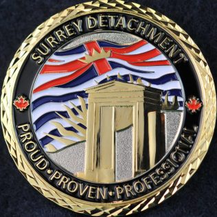 RCMP E Division Surrey Detachment Peace Arch gold