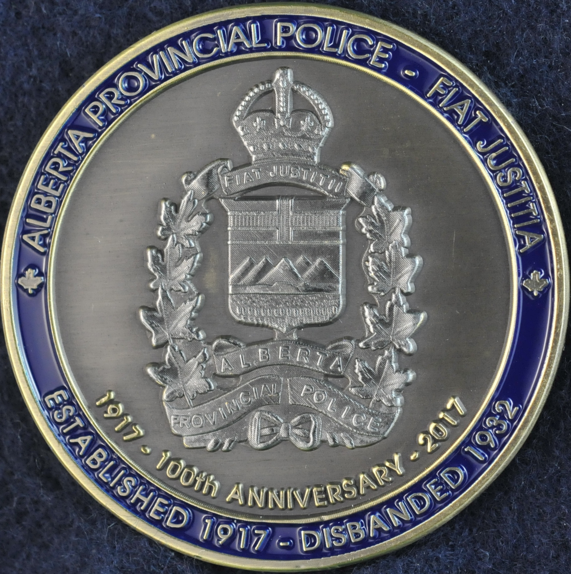 Alberta Provincial Police 1917 - 2017 100th Anniversary | Challengecoins.ca