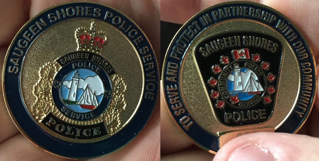 Saugeen Shores Police Challengecoins ca