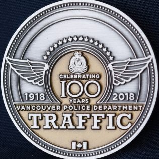 Vancouver Police Department Traffic 1918-2018 Chief Gold