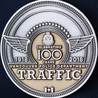 Vancouver Police Department Traffic 1918-2018 Chief Gold