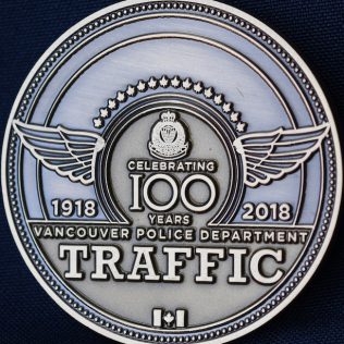 Vancouver Police Department Traffic 1918-2018 Superintendent Pewter