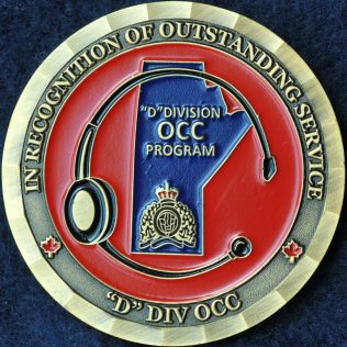 RCMP D Division Operational Communication Centre In Recognition of Outstnding Services