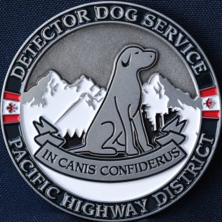 Canada Border Services Agency CBSA Detector Dog Service Pacific Highway District Pewter