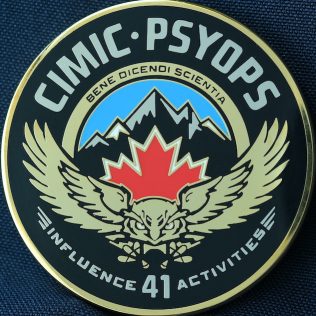 Canadian Military Official 41 Canadian Brigade Group - CIMIC PSYOPS