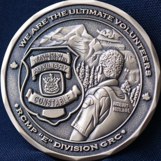 RCMP E Division Auxiliary Constable Pewter