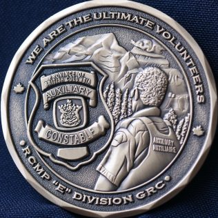 RCMP E Division Auxiliary Constable Pewter