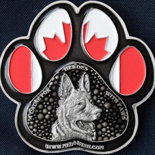 RCMP Generic Police Dog Service Canadian Flag