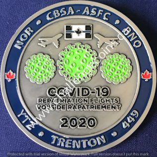 Canada Border Services Agency CBSA - Covid-19 Repatriation Flights Trenton 2020