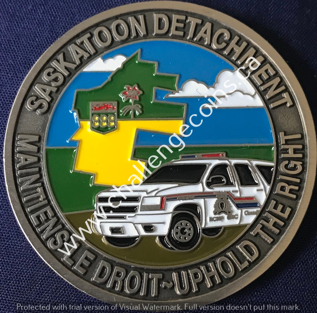 RCMP F Division Saskatoon Detachment Pewter | Challengecoins.ca