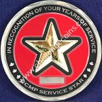 RCMP Generic Service Star In Recognition of your years of service Gold