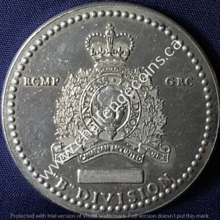 RCMP B Division - Tactical Operations old Silver