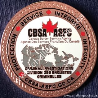 Canada Border Services Agency CBSA - Criminal Investigations National Security Bronze